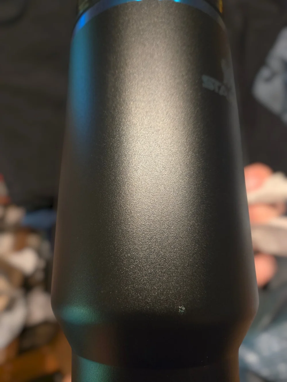 Stanley Black Travel Tumbler CHROMA 40 OZ with Handle and Iridescent Accent - Picture 3 of 8
